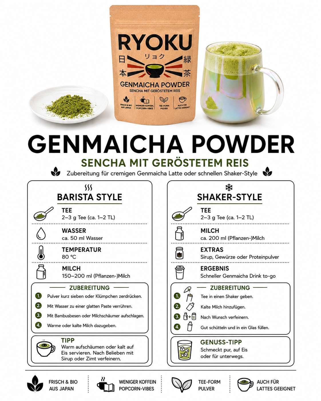 Bio Genmaicha Powder